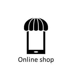 online shop icon. Signs and symbols can be used for web, logo, mobile app, UI, UX