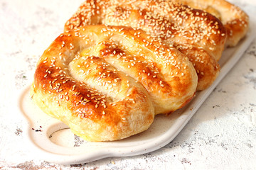 Homemade burek with cheeses
