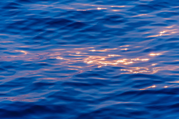 Close up of reflection in water