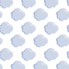 Möbelaufkleber pattern of clouds nature icons © djvstock