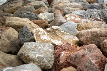 Fototapeta na wymiar rock and stone on the beach near the sea