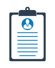 Employer Data icon. Flat style vector EPS.