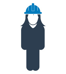 Standing Worker Icon. Flat style vector EPS.