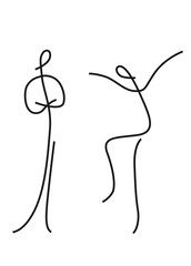 Sans titre - 6 homme, femme, illustration, silhouette, stylisé, forme ,  graphique, courir, blanc, visage, isolé, conception, art, dessin, beauté, noir, ligne, abstrait, esquisse, forme, tête, 
