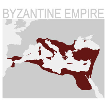 Vector Map Of The Byzantine Empire