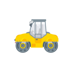 asphalt paver machine illustration side view