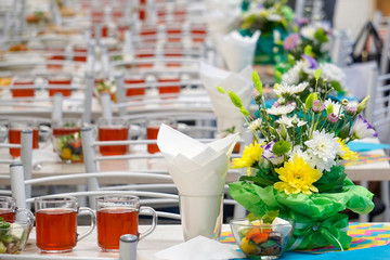 table setting at a wedding