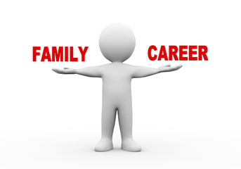 3d man open hands family career