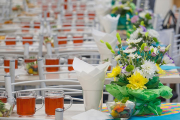 table setting at a wedding