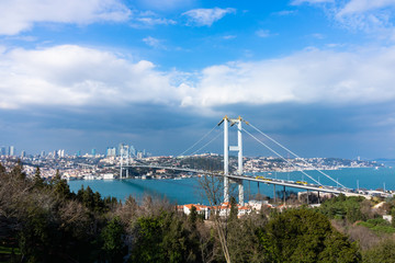 Bosphorus Bridge and cityscape of Istanbul