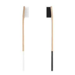 Wooden Bamboo Tooth Brush. 3d Rendering