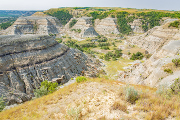 Beautiful Theodore Roosevelt National Park in North Dakota, USA