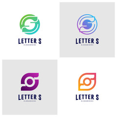 Set of Letter S logo Icon design concepts. Initial S Logo Template Vector. Icon Symbol