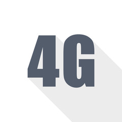 4G mobile, internet, technology  icon, vector illustration