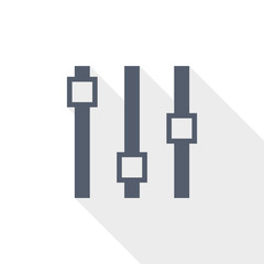 Obraz premium Slider, media control icon, vector illustration