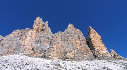 Fototapeta premium Italy beauty, treasure of Dolomites Tre Cime di Lavaredo from the south