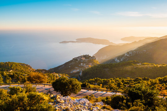 View of landscape with coastline