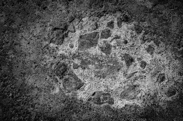 Pitted concrete resembling the moon's surface