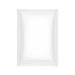 White Blank Bag Package in Clay Style Mockup. 3d Rendering