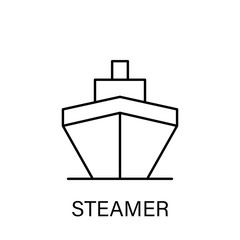 streamer sea transport outline icon. Signs and symbols can be used for web, logo, mobile app, UI, UX