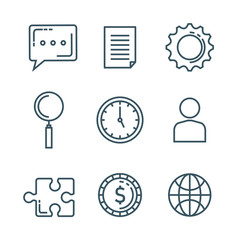 business marketing set icons