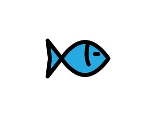 fish color vector icon