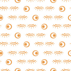 Obraz premium Vector seamless pattern with eyelashes. Makeup