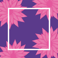Fototapeta na wymiar pattern of flowers and square frame