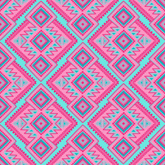 Ethnic seamless pattern. Tribal line print in african, mexican, american, indian style. Geometric boho background. Ethnic and tribal motifs can be used in fabric design.