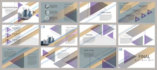 Presentation template design. Vector infographics. Flyer and leaflet corporate marketing advertising annual report banner. Multipurpose template for presentation slide.