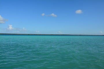 Fototapeta na wymiar Laguna de Bacalar Quintana Roo Mexique