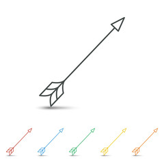 Arrow icon set flat design on white background