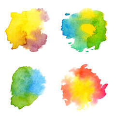 splash watercolor abstract background collection