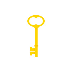 Illustration of Flat key logo isolated on white background