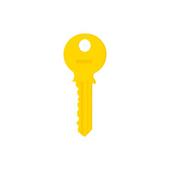Illustration of Flat key logo isolated on white background