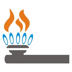 burner, flame, vector icon