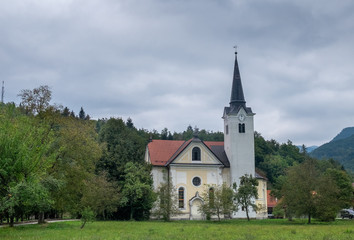 Fototapeta na wymiar Church of St. Peter and Paul. Osilnica. Slovenia.