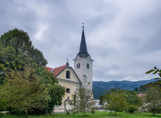 Fototapeta na wymiar Church of St. Peter and Paul. Osilnica. Slovenia.
