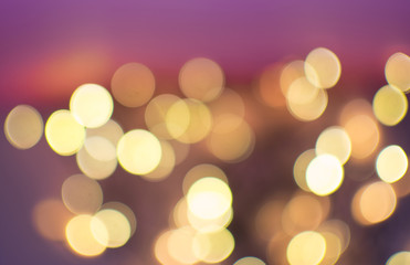 Obraz premium Abstract Yellow Bokeh Circles on Blurred Background