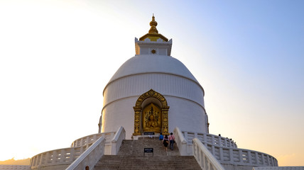 World Peace Pagoda in Pokhara, Nepal