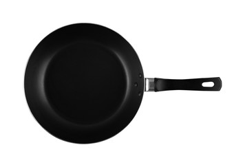 Non stick frying pan isolated on white background