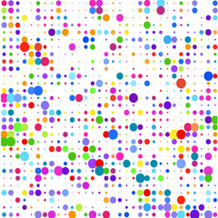 Multicolored bubbles on a white background  