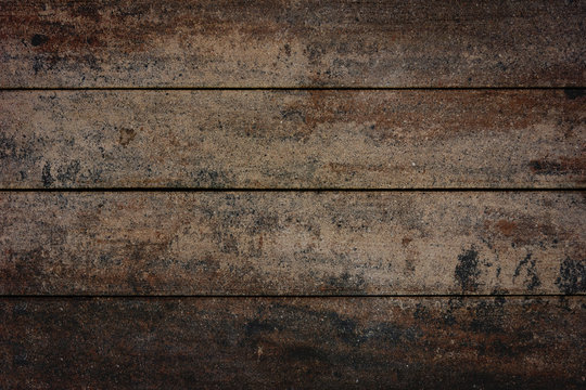 Abstract old brown wooden table textured background.