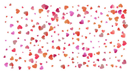 Colored heart confetti for womens holidays
