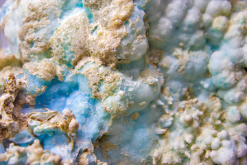 Raw blue chalcedony mineral