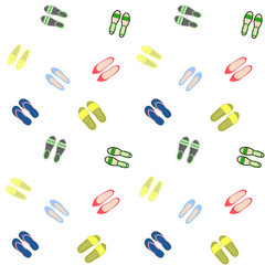 Set of women's shoes. View side. Open and closed summer shoes