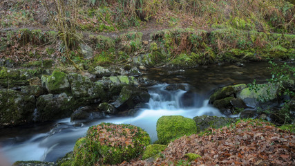 Obraz premium Waterfalls, rivers and streams in Devon taken at a slow shutter speed