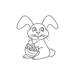 Happy easter icon easter hare or rabbit
