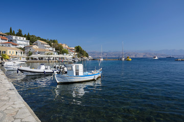 Fototapeta na wymiar port in Kassiopi on Corfu Island (Greece, Ionian Islands)