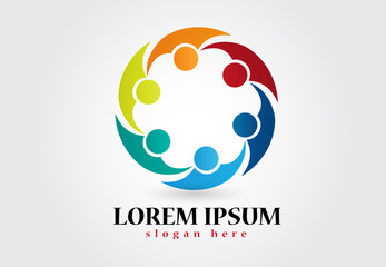 Logo teamwork unity people